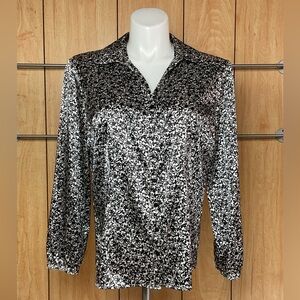 Croft & Barrow Black and White Button Down Shirt SZ - XL